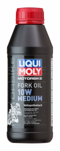LIQUI MOLY Motociklu dak&scaron;u un amortizatoru sintētiskā eļļa 10W Medium 500ml