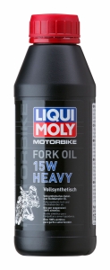 LIQUI MOLY Motociklu dak&scaron;u un amortizatoru sintētiskā eļļa 15W Heavy 500ml